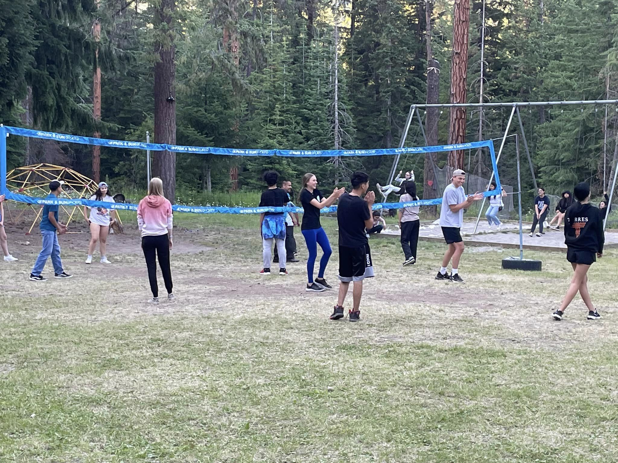volleyball and swings